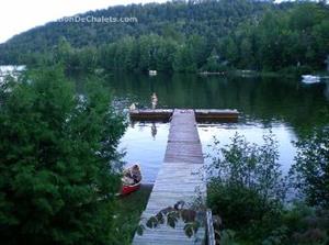 chalet � louer bord de l'eau  Laurentides