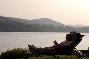 chalet � louer bord de l'eau Val-David Laurentides