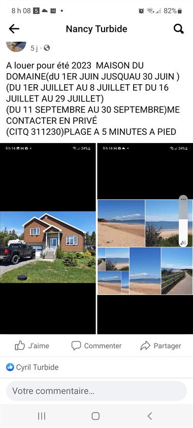 chalets à louer 5 étoiles de la citq Cap-aux-Meules, Îles-de-la-Madeleine